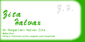 zita halvax business card